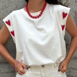 Triple Heart Sleeveless Tee