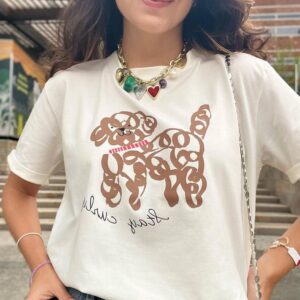 Playful Poodle Sketch Tee