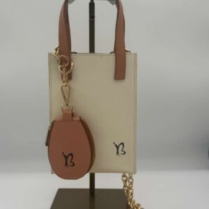 Mini leather bag with key holder